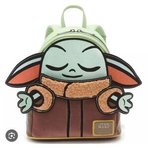 2024 Disney Parks Baby Yoda Grogu The Force Loungefly Mini Backpack NEW